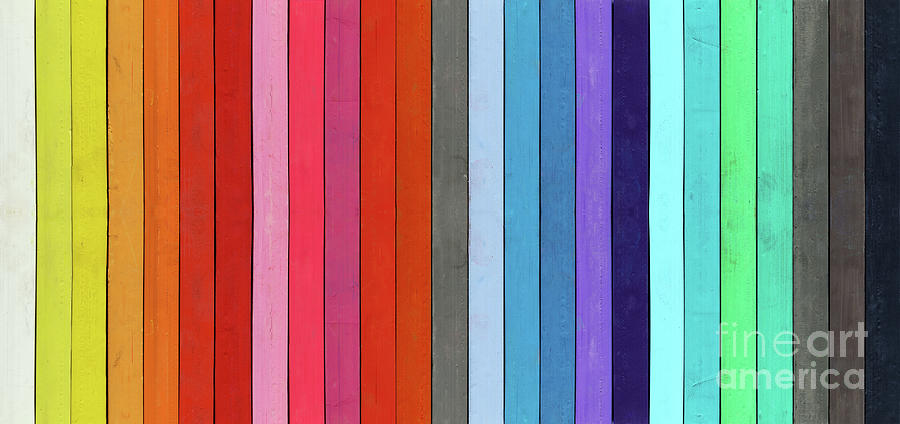 Color range - detail of the colored pastels #2 Photograph by Michal Boubin
