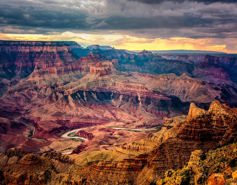 Colorado River winding thru Grand Canyon Photograph by Claudia Abbott ...