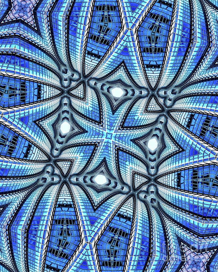 Colorful Blue Kaleidoscopic Design #2 Photograph by Amy Cicconi
