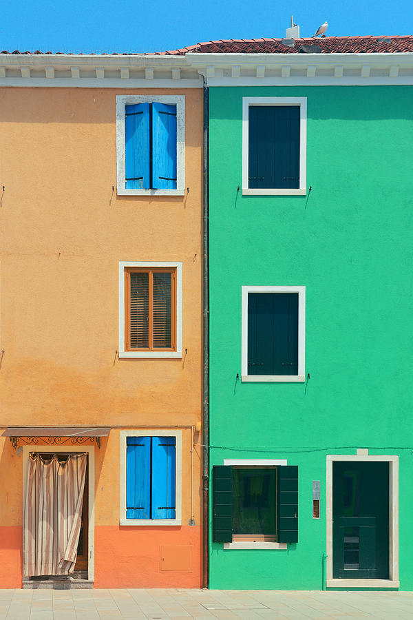Architecture Photograph - Colorful Burano closeup #2 by Songquan Deng
