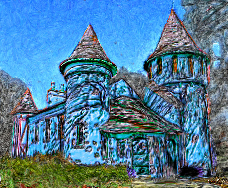Colorful Curwood Castle #4 Painting by Bruce Nutting