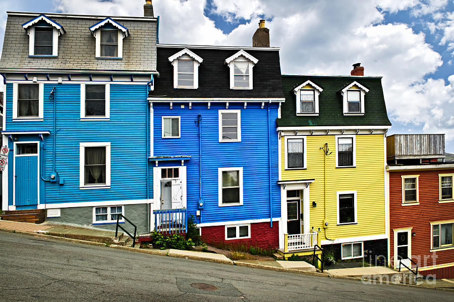 Colorful houses in St. Johns 2 Photograph by Elena Elisseeva