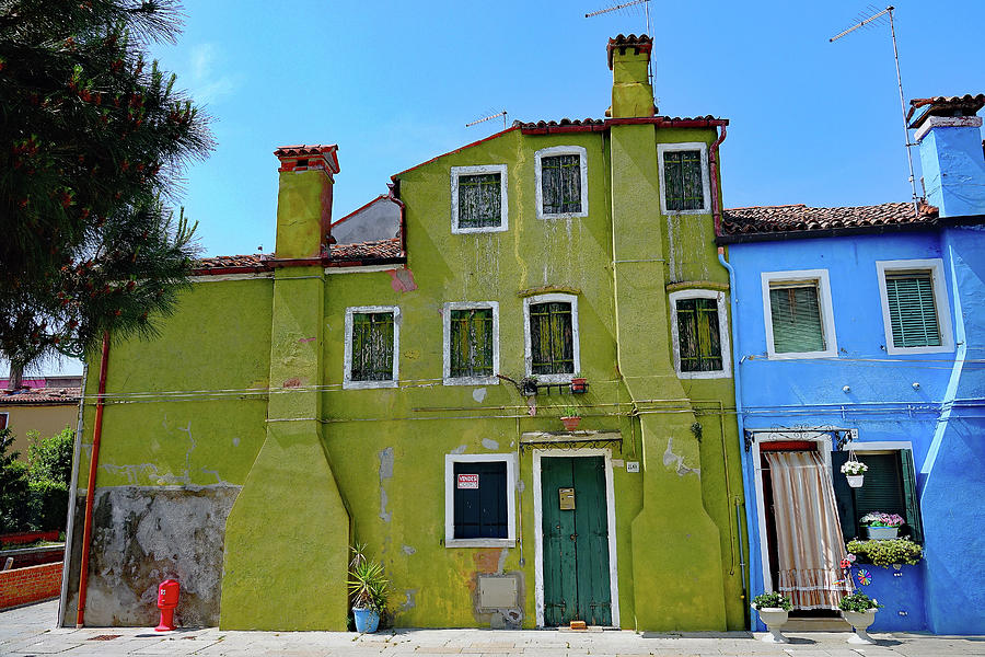 Colorful Houses On The Island Of Burano, Italy #2 Photograph by Rick Rosenshein