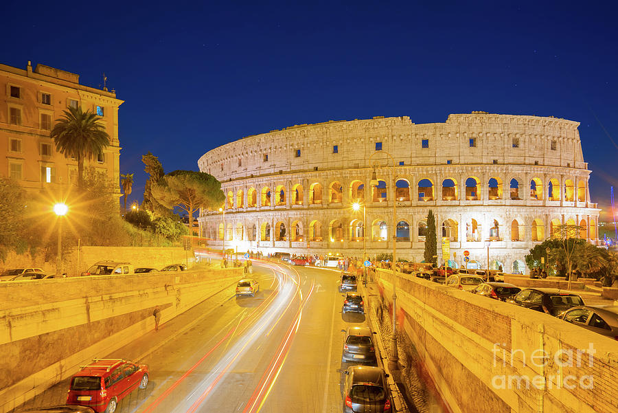 Illuminated Colosseum in Rome, Italy Photograph by Anastasy Yarmolovich