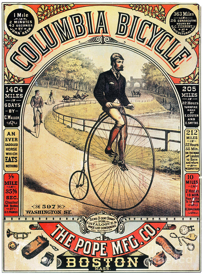 Columbia Bicycles Poster #3 Drawing by Granger