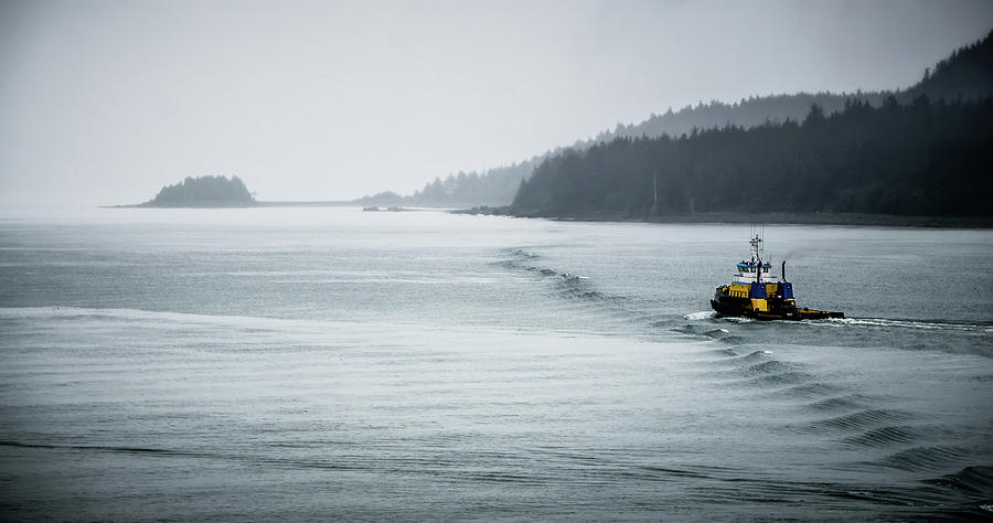 Commercial crab fishing vessel near Juneau, Alaska #2 Photograph by Alex Grichenko