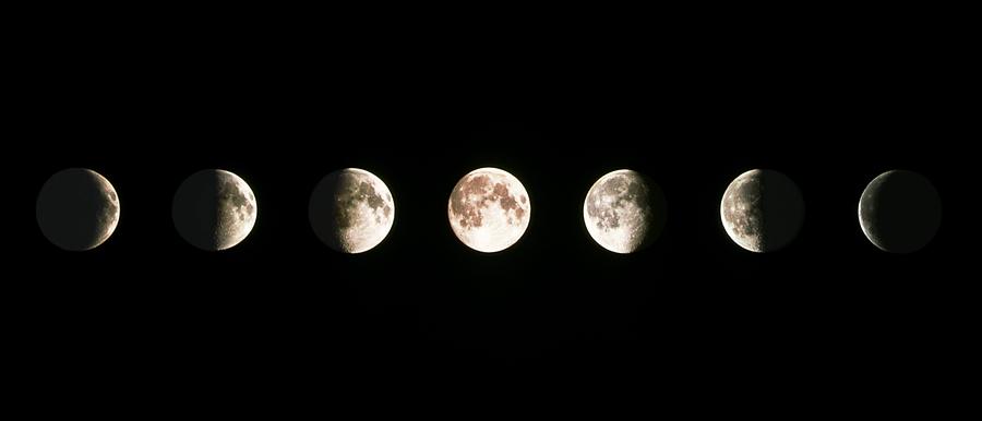 Composite Image Of The Phases Of The Moon #2 Photograph by John Sanford