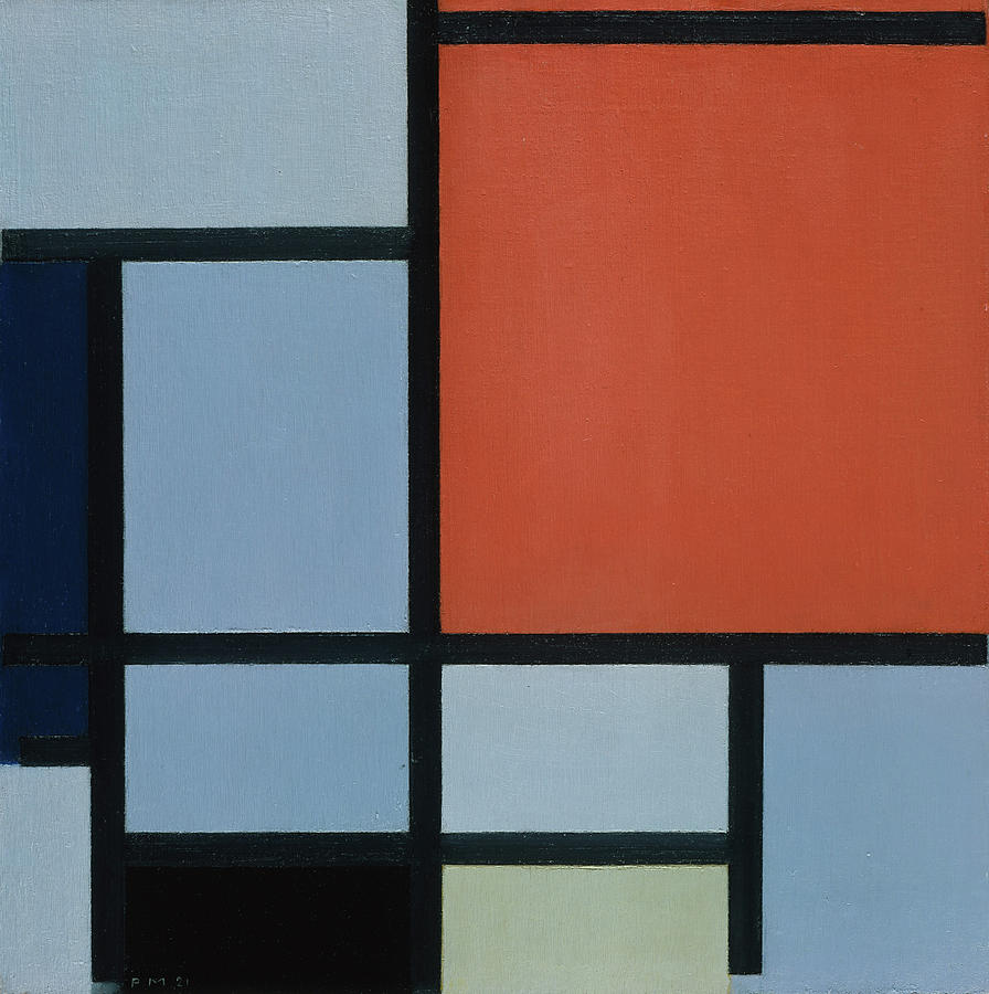 Primary Colors Painting - Composition #2 by Piet Mondrian