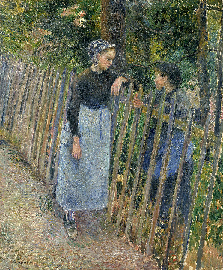 Conversation #3 Painting by Camille Pissarro