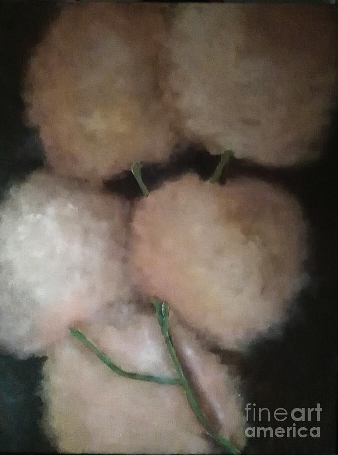 Cotton Branch Series  #1 Painting by Sherry Harradence