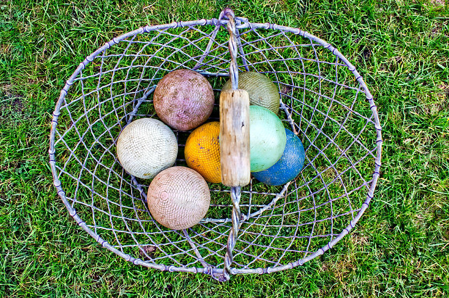 Still Life Photograph - Croquet balls #2 by Tom Gowanlock