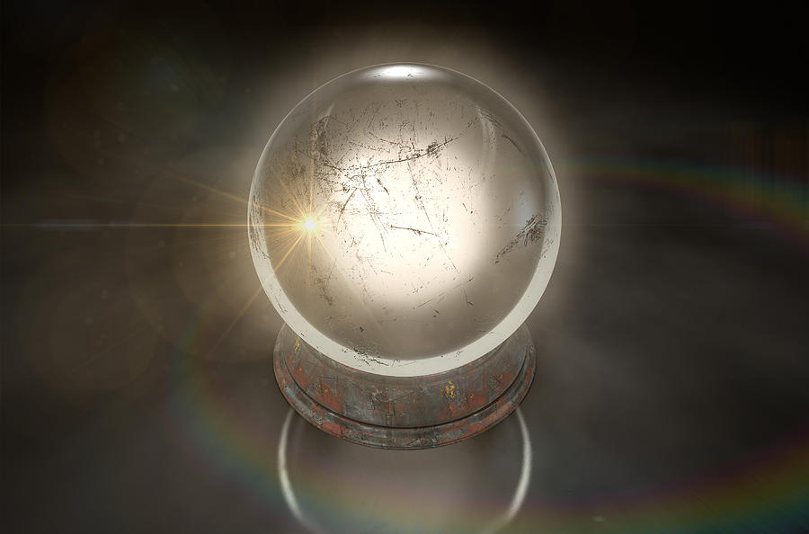 Magic Digital Art - Crystal Ball Glowing #2 by Allan Swart