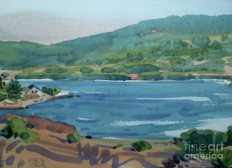 Reservoir Painting - Crystal Springs by Donald Maier