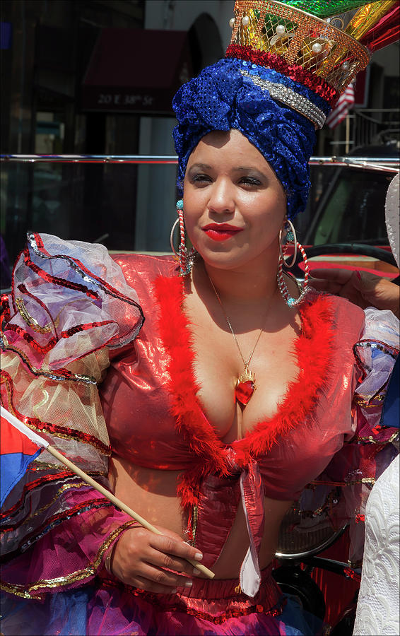 Cuban Carnaval 7_15_17 NYC Female Bolivian Dancer #2 Photograph by Robert Ullmann