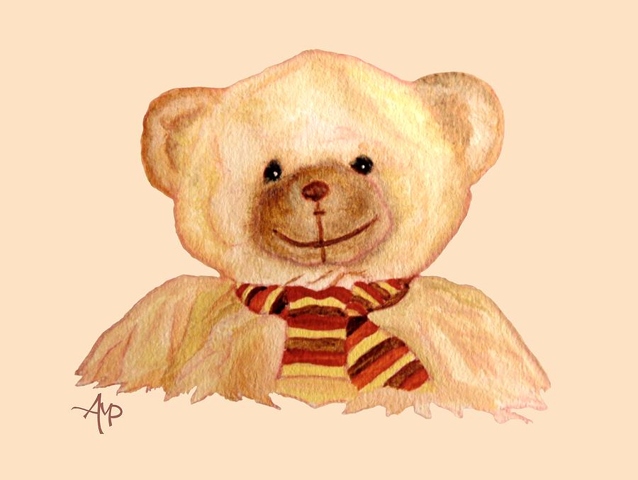 Cuddly Bear Painting by Angeles M Pomata