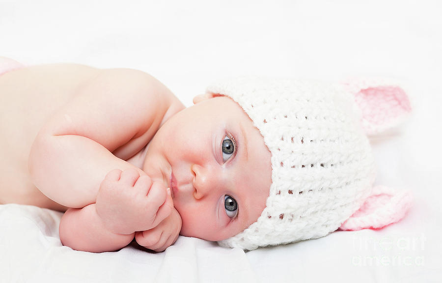Cute Newborn Portrait #2 Photograph by Gualtiero Boffi