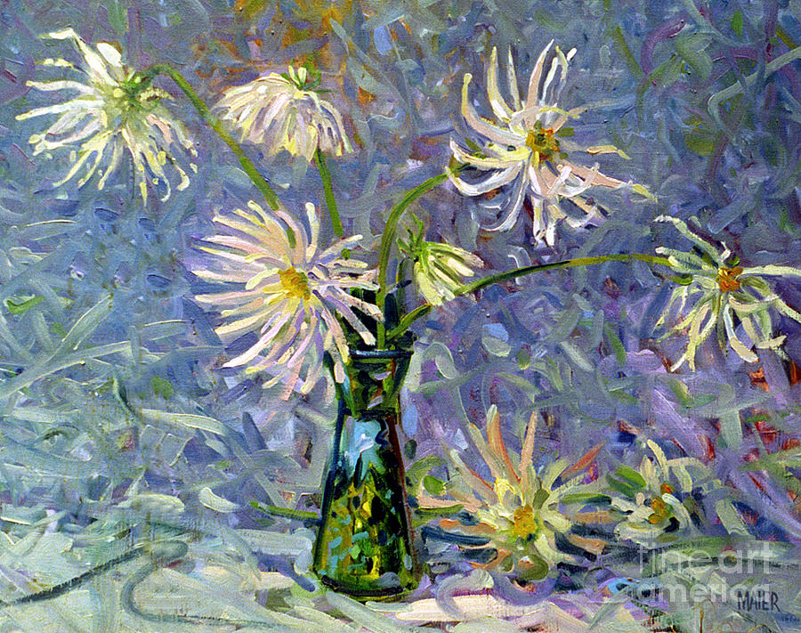 Dahlias #1 Painting by Donald Maier