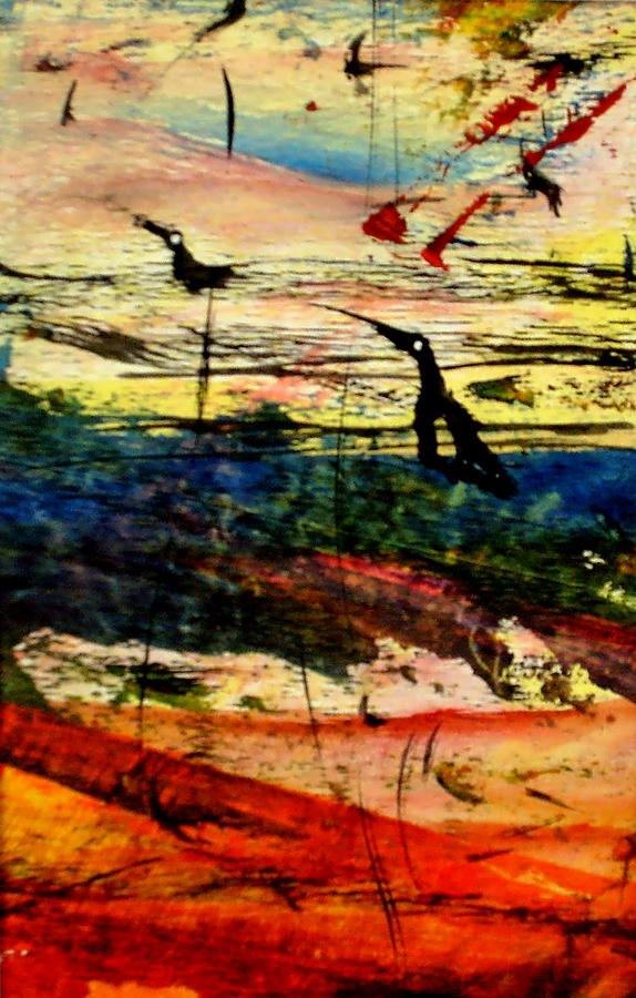 Daily birdsong #2 Painting by Paul Pulszartti