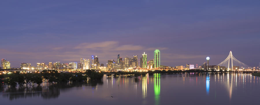 Dallas Skyline Twilight #2 Photograph by Jonathan Davison