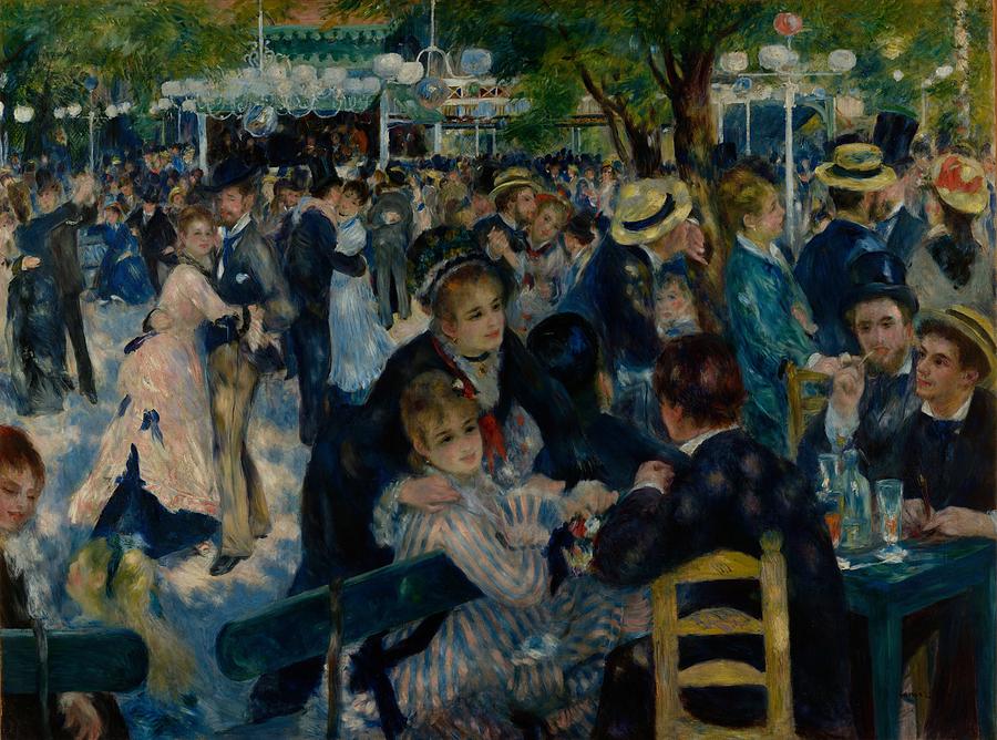 Dance At Le Moulin De La Galette #2 Painting by Auguste Renoir