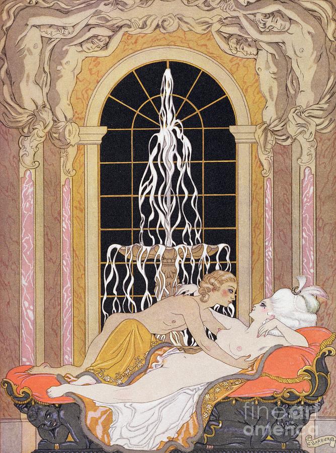 Georges Barbier Painting - Dangerous Liaisons by Georges Barbier