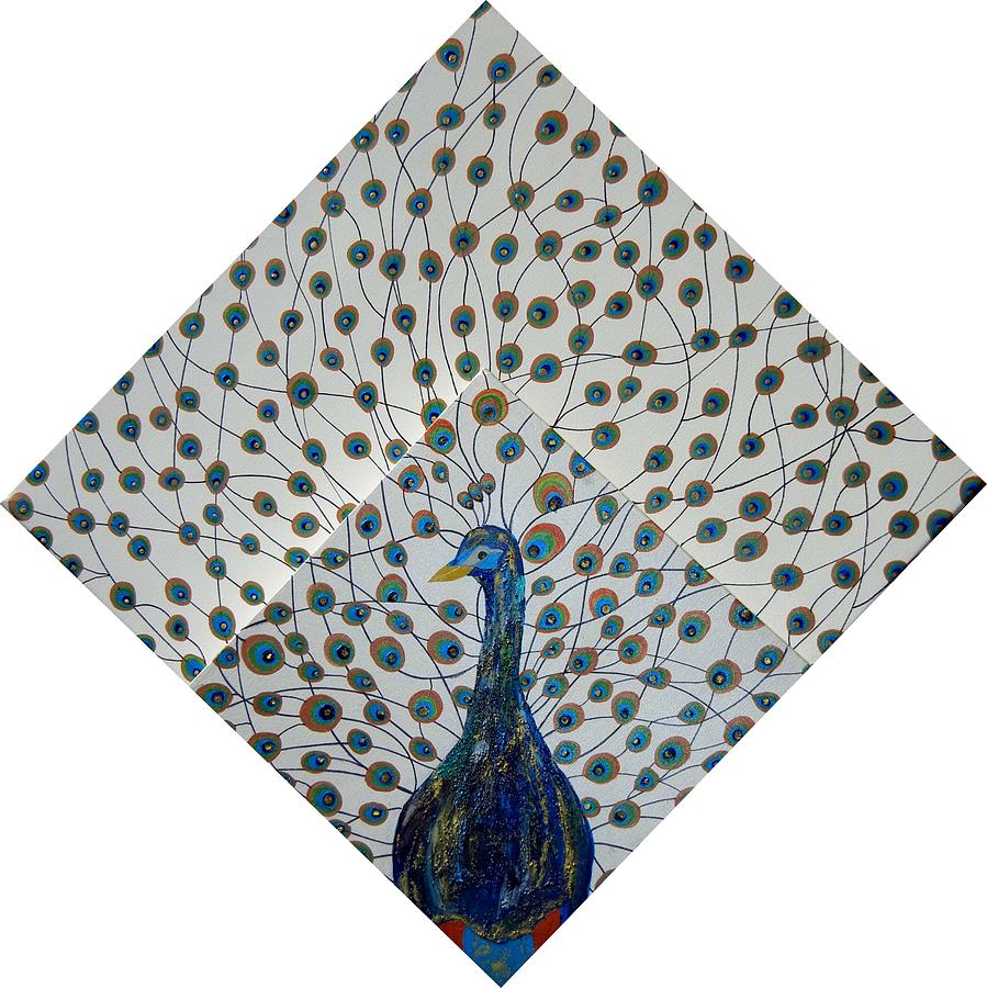 Peacock Painting - Dare to be Different I by Kruti Shah