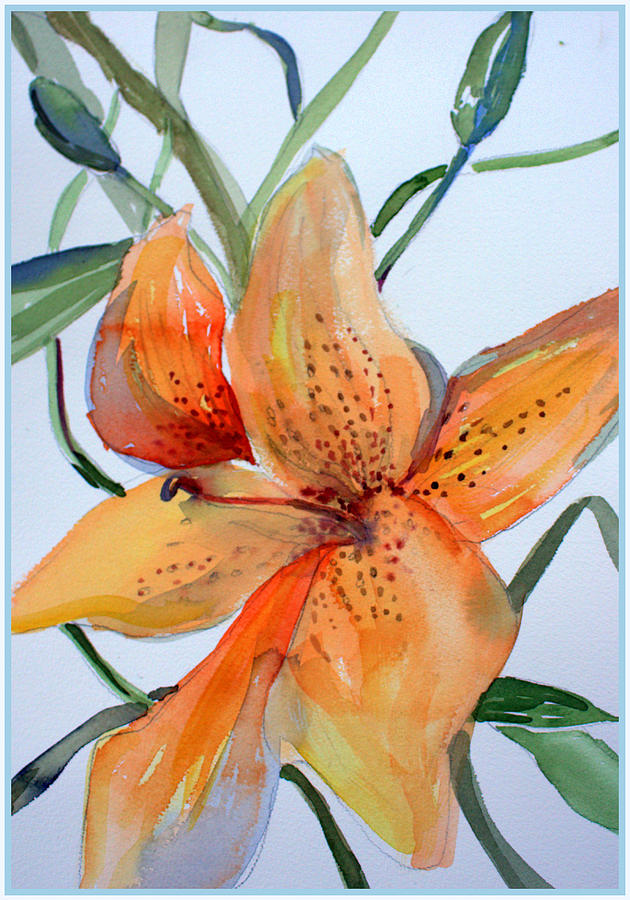 Day Lily #3 Painting by Mindy Newman