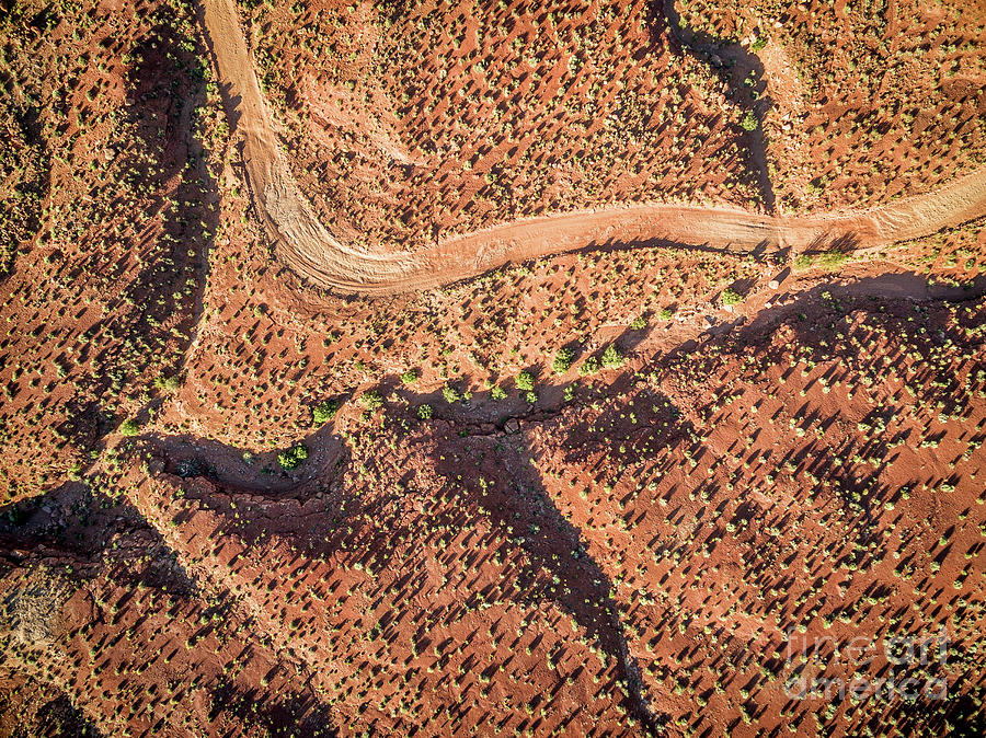 Desert Aerial View At Sunrise #1 Photograph by Marek Uliasz