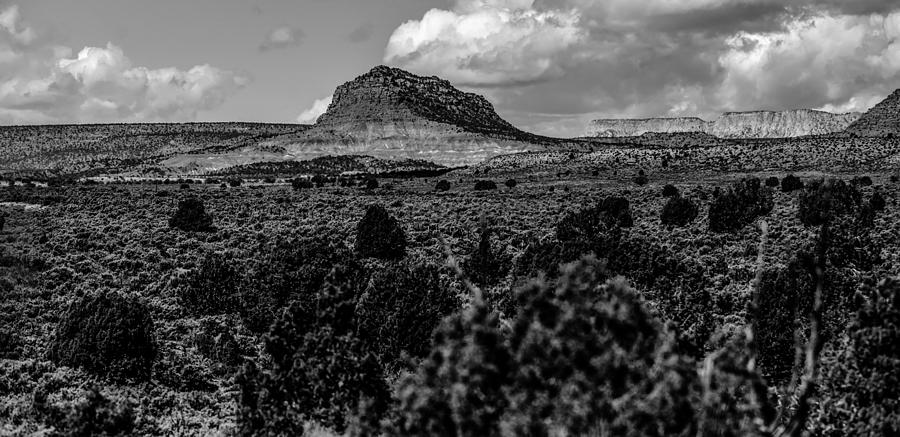 Black And White Photograph - Desert Landscapes In Utah With Sandy Mountains #2 by Alex Grichenko
