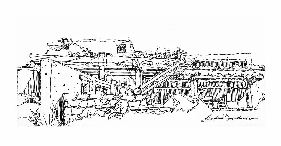 Desert Residence #2 Drawing by Andrew Drozdowicz