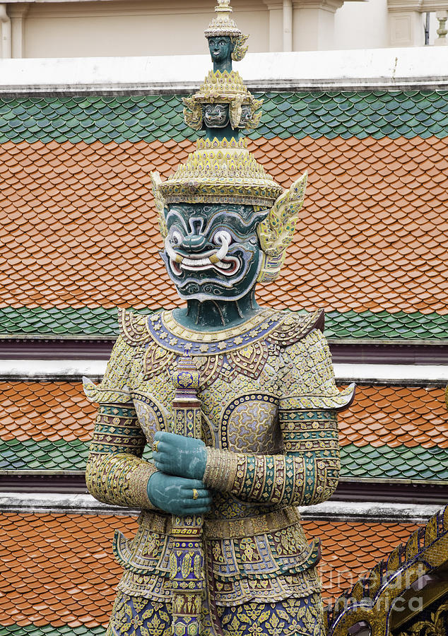 Detail from a Buddhist temple in Bangkok Thailand #2 Photograph by Anthony Totah