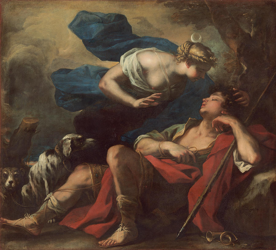 Diana And Endymion #2 Painting by Luca Giordano
