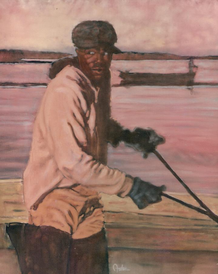Oysters Painting - Dig #2 by Perry Ashe