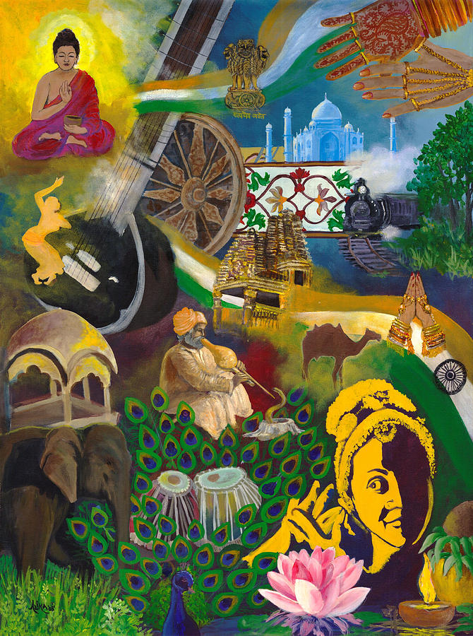 Discover India Painting by Alika Kumar
