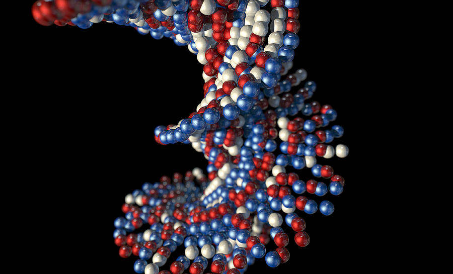 Ball Digital Art - DNA Atom Stem #2 by Allan Swart
