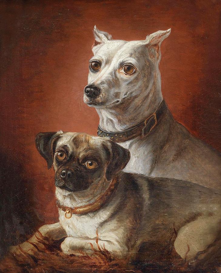 Dog Portraits Painting by Julius Hamburger - Fine Art America