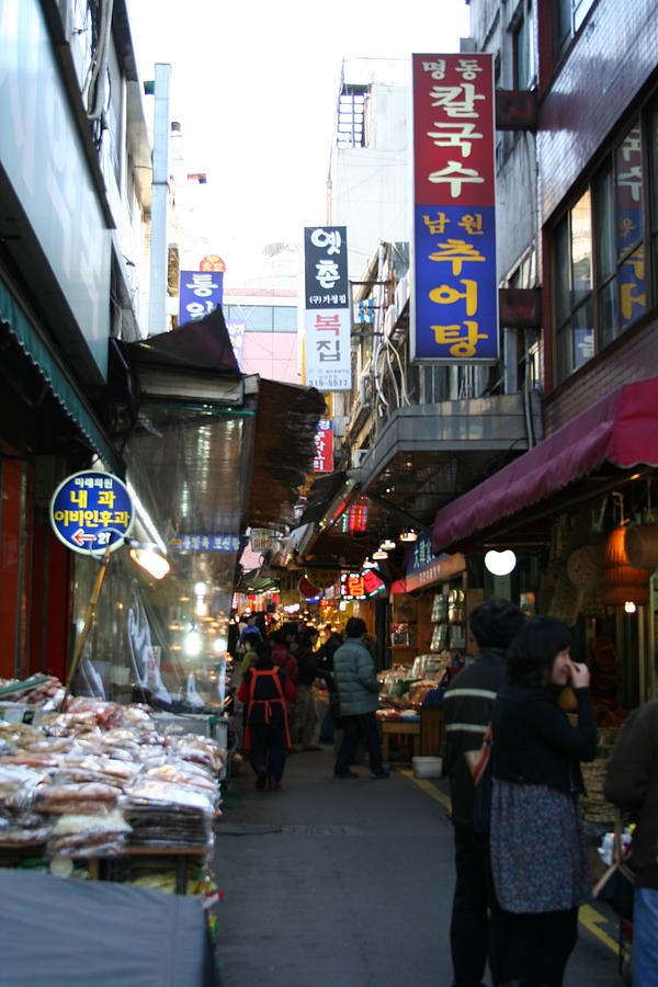 Digital Photograph - Downtown Market Area Seoul #2 by Michael C Crane