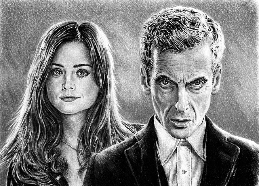 Dr Who and Clara #2 Drawing by Andrew Read
