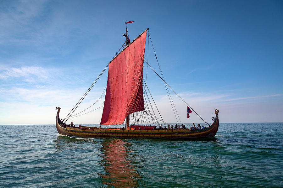 Draken Harald Harfagre sailing into the wind #2 Photograph by Jack R Perry