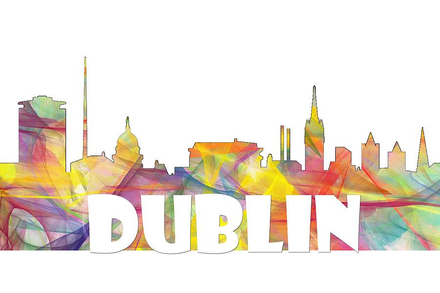 Dublin Ireland Skyline #2 Digital Art by Marlene Watson