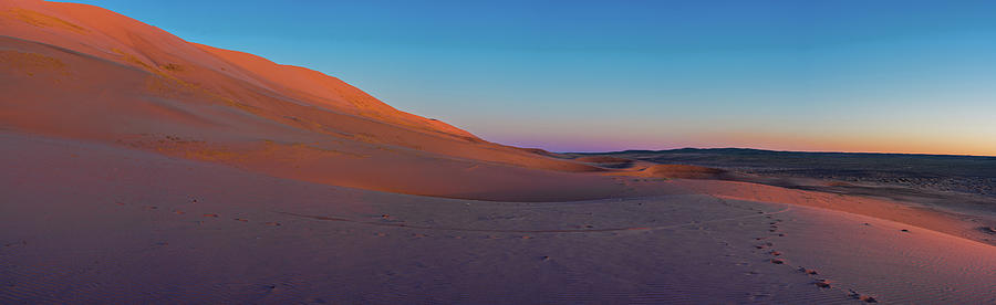 Nature Photograph - Dune With Magnificent Sandy Waves At Hot And Windy Morning In Desert  #2 by Oleg Yermolov