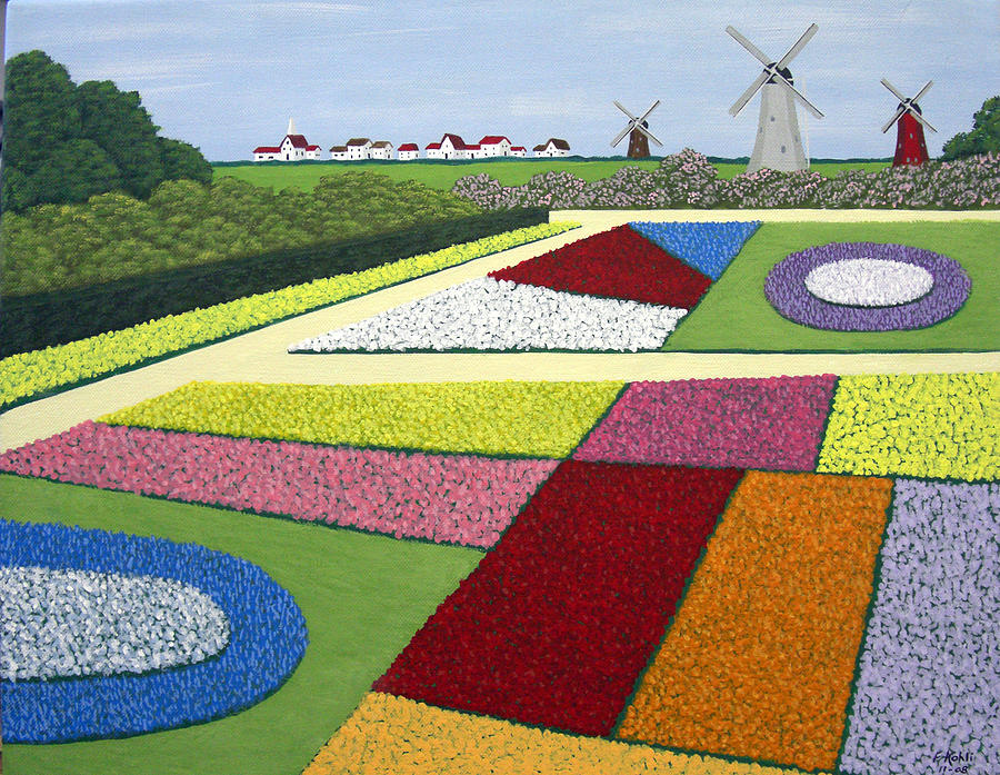 Flowers Painting - Dutch Gardens by Frederic Kohli