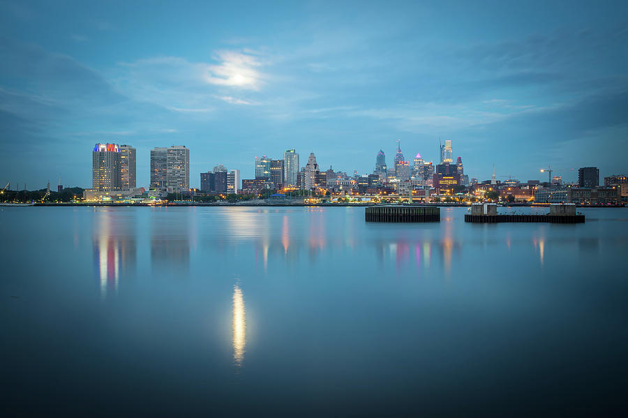 Philadelphia Photograph - early morning sunrise over city of philadelphia PA #2 by Alex Grichenko