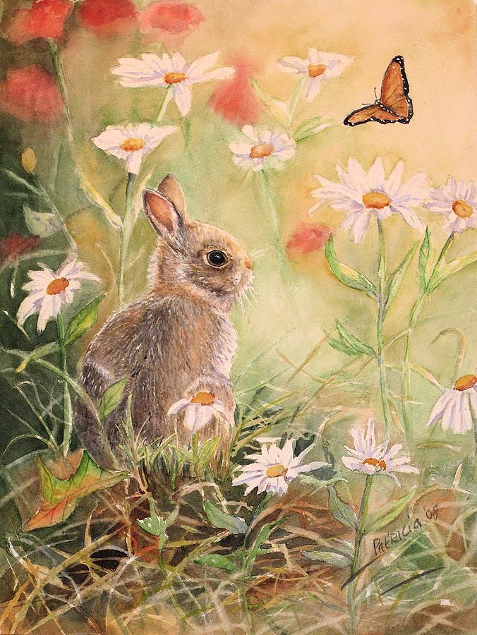 Butterfly Painting - Easter Bunny #2 by Patricia Pushaw