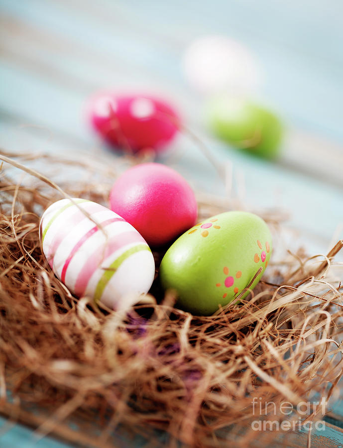 Easter Photograph - Easter egg background #2 by Kati Finell