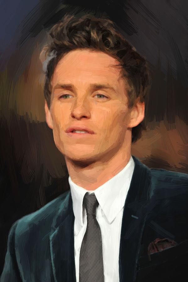 Eddie Redmayne Print Digital Art by Lilia Kosvintseva