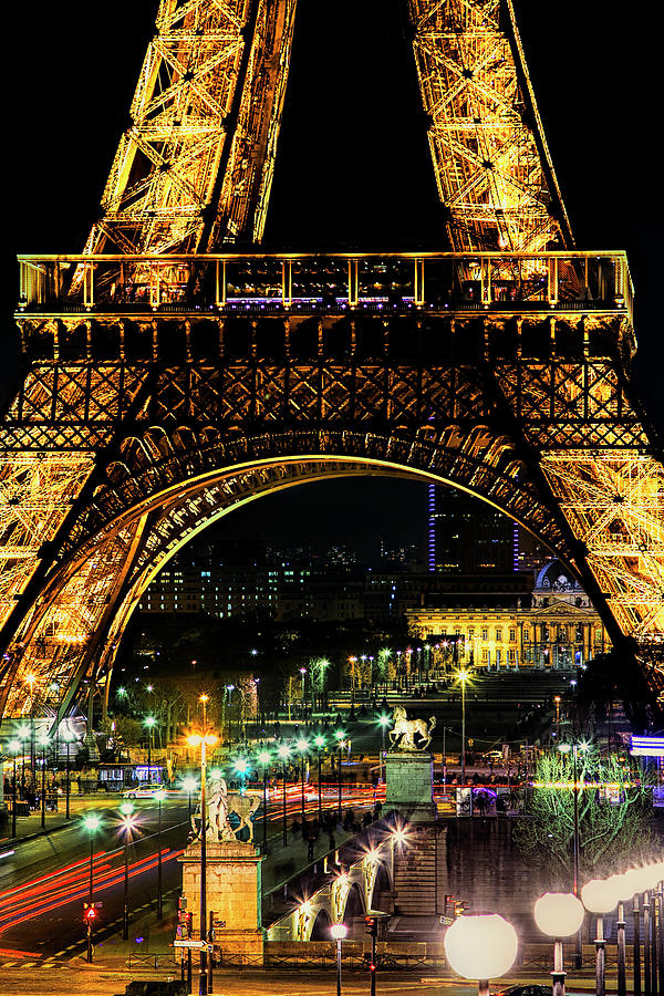 Eiffel At Night Photograph