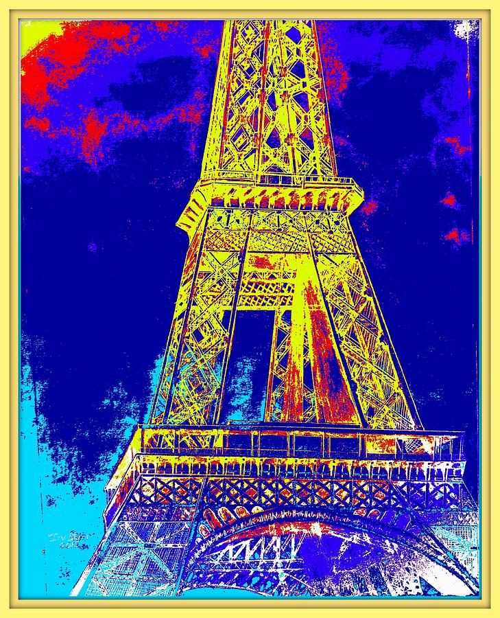 Eiffel Tower Glowing Painting