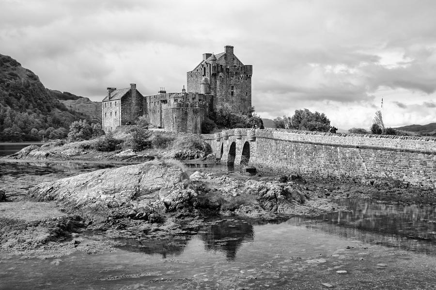 Eilean Donan Castle 2nd September 2015 monochrome #2 Photograph by John Paul Cullen