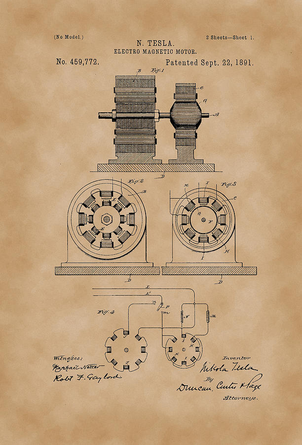 https://images.fineartamerica.com/images/artworkimages/mediumlarge/1/2-electro-magnetic-motor-nikola-tesla-patent-drawing-from-1891-vintage-paper-patently-artful.jpg